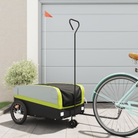 Remolque para bicicleta hierro negro y verde 45 kg de , Remolques para bicicletas - Ref: Foro24-94074, Precio: 99,70 €, Descu...