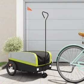 Remolque para bicicleta hierro negro y verde 45 kg de , Remolques para bicicletas - Ref: Foro24-94074, Precio: 98,03 €, Descu...