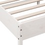 Estructura de cama con cabecero madera pino blanco 75x190 cm de , Camas y somieres - Ref: Foro24-842679, Precio: 85,80 €, Des...