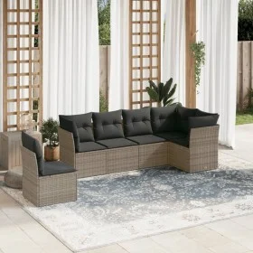 Set de muebles de jardín 6 pzas y cojines ratán sintético gris de , Conjuntos de jardín - Ref: Foro24-3249539, Precio: 374,24...
