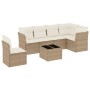 Set sofás de jardín 7 piezas y cojines ratán sintético beige de , Conjuntos de jardín - Ref: Foro24-3249547, Precio: 461,52 €...