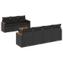 Set de sofás de jardín 8 piezas y cojines ratán sintético negro de , Conjuntos de jardín - Ref: Foro24-3258205, Precio: 545,4...