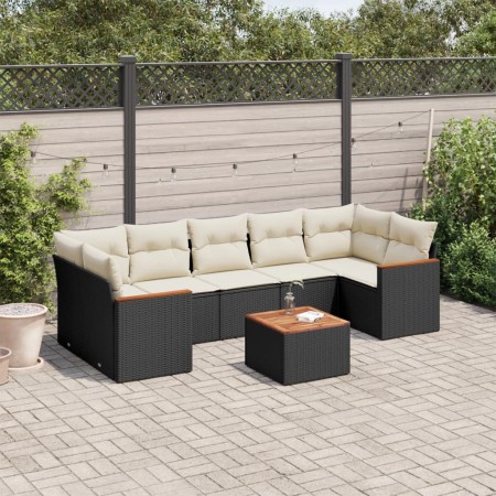 Set de sofás de jardín 8 piezas y cojines ratán sintético negro de , Conjuntos de jardín - Ref: Foro24-3258213, Precio: 474,8...