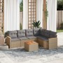 Set sofás de jardín 7 piezas y cojines ratán sintético beige de , Conjuntos de jardín - Ref: Foro24-3258412, Precio: 450,66 €...