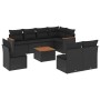 Set de sofás de jardín 8 piezas y cojines ratán sintético negro de , Conjuntos de jardín - Ref: Foro24-3258450, Precio: 563,8...