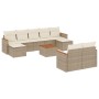 Juego de sofás jardín con cojines beige 10 pzas ratán sintético de , Conjuntos de jardín - Ref: Foro24-3258810, Precio: 625,4...