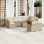 Set sofás de jardín con cojines 13 pzas ratán sintético beige de , Conjuntos de jardín - Ref: Foro24-3258852, Precio: 869,12 ...