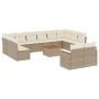 Set sofás de jardín con cojines 13 pzas ratán sintético beige de , Conjuntos de jardín - Ref: Foro24-3258852, Precio: 869,12 ...
