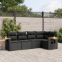 Set de muebles de jardín 5 pzas y cojines ratán sintético negro de , Conjuntos de jardín - Ref: Foro24-3259185, Precio: 398,0...