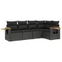 5-piece garden furniture set with black synthetic rattan cushions by , Garden sets - Ref: Foro24-3259185, Price: 375,35 €, Di...