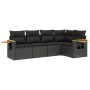 Set de muebles de jardín 5 pzas y cojines ratán sintético negro de , Conjuntos de jardín - Ref: Foro24-3259185, Precio: 398,0...
