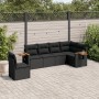 Set de sofás de jardín 6 piezas y cojines ratán sintético negro de , Conjuntos de jardín - Ref: Foro24-3259255, Precio: 452,2...