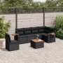 Set de comedor de jardín 7 pzas y cojines ratán sintético negro de , Conjuntos de jardín - Ref: Foro24-3259262, Precio: 497,7...