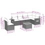 Set de comedor de jardín 7 pzas y cojines ratán sintético negro de , Conjuntos de jardín - Ref: Foro24-3259262, Precio: 497,7...