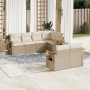 Set sofás de jardín 7 piezas y cojines ratán sintético beige de , Conjuntos de jardín - Ref: Foro24-3259384, Precio: 577,24 €...