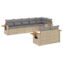 Juego de sofás de jardín con cojines beige 8 pzas ratán PE de , Conjuntos de jardín - Ref: Foro24-3259392, Precio: 579,20 €, ...