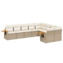 Set de sofás de jardín 9 pzas con cojines ratán sintético beige de , Conjuntos de jardín - Ref: Foro24-3259545, Precio: 679,9...