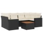 Set de comedor de jardín 7 pzas y cojines ratán sintético negro de , Conjuntos de jardín - Ref: Foro24-3224019, Precio: 406,7...