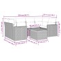 Set de comedor de jardín 7 pzas y cojines ratán sintético negro de , Conjuntos de jardín - Ref: Foro24-3224019, Precio: 406,7...