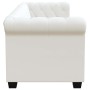 Sofá Chesterfield de 2 plazas cuero sintético blanco en Sofás | Comprar online en Foru.es