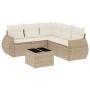 Juego de sofás jardín con cojines 6 pzas ratán sintético beige de , Conjuntos de jardín - Ref: Foro24-3253695, Precio: 454,45...