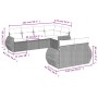 Set de sofás de jardín 7 piezas con cojines ratán PE gris de , Conjuntos de jardín - Ref: Foro24-3253947, Precio: 516,71 €, D...