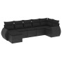 Set de comedor de jardín 7 pzas y cojines ratán sintético negro de , Conjuntos de jardín - Ref: Foro24-3254012, Precio: 461,4...