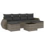 Set de sofás de jardín 7 piezas con cojines ratán PE gris de , Conjuntos de jardín - Ref: Foro24-3254067, Precio: 421,70 €, D...