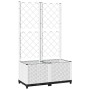 Jardinera con enrejado PP blanco 80x40x136 cm de , Maceteros y jardineras - Ref: Foro24-153282, Precio: 78,46 €, Descuento: %