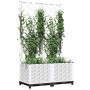 Jardinera con enrejado PP blanco 80x40x136 cm de , Maceteros y jardineras - Ref: Foro24-153282, Precio: 78,46 €, Descuento: %