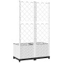Jardinera con enrejado PP blanco 80x40x136 cm de , Maceteros y jardineras - Ref: Foro24-153282, Precio: 78,46 €, Descuento: %