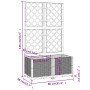 Jardinera con enrejado PP blanco 80x40x136 cm de , Maceteros y jardineras - Ref: Foro24-153282, Precio: 78,46 €, Descuento: %
