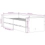 Estructura de cama con cajones roble marrón 90x190 cm de , Camas y somieres - Ref: Foro24-3207356, Precio: 166,90 €, Descuent...