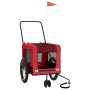 Remolque de bicicleta mascotas hierro tela Oxford rojo negro de , Cochecitos para mascotas - Ref: Foro24-93943, Precio: 103,7...