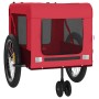 Remolque de bicicleta mascotas hierro tela Oxford rojo negro de , Cochecitos para mascotas - Ref: Foro24-93943, Precio: 103,7...