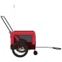 Remolque de bicicleta mascotas hierro tela Oxford rojo negro de , Cochecitos para mascotas - Ref: Foro24-93943, Precio: 103,7...