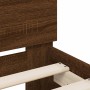 Cama con cabecero madera de ingeniería marrón roble 150x200 cm de , Camas y somieres - Ref: Foro24-3207419, Precio: 167,73 €,...