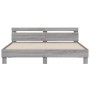 Cama con cabecero madera de ingeniería gris Sonoma 180x200 cm de , Camas y somieres - Ref: Foro24-3207404, Precio: 169,73 €, ...