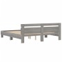 Cama con cabecero madera de ingeniería gris Sonoma 180x200 cm de , Camas y somieres - Ref: Foro24-3207404, Precio: 169,73 €, ...