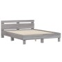 Cama con cabecero madera de ingeniería gris Sonoma 140x200 cm de , Camas y somieres - Ref: Foro24-3207425, Precio: 138,61 €, ...