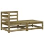 Sofá de jardín de equina con cojines y reposapiés de , Sofás modulares de exterior - Ref: Foro24-838116, Precio: 124,61 €, De...