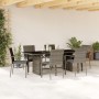 Set comedor jardín 7 pzas y cojines ratán sintético gris en Conjuntos de jardín | Comprar online en Foru.es