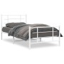 Estructura cama metal con cabecero y pie cama blanca 107x203 cm de , Camas y somieres - Ref: Foro24-355624, Precio: 67,25 €, ...
