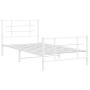 Estructura cama metal con cabecero y pie cama blanca 107x203 cm de , Camas y somieres - Ref: Foro24-355624, Precio: 67,25 €, ...