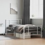 Estructura cama metal con cabecero y pie cama blanca 107x203 cm de , Camas y somieres - Ref: Foro24-355624, Precio: 67,25 €, ...