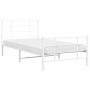 Estructura cama metal con cabecero y pie cama blanca 107x203 cm de , Camas y somieres - Ref: Foro24-355624, Precio: 67,25 €, ...