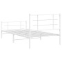 Estructura cama metal con cabecero y pie cama blanca 107x203 cm de , Camas y somieres - Ref: Foro24-355624, Precio: 67,25 €, ...