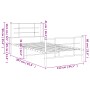 Estructura cama metal con cabecero y pie cama blanca 107x203 cm de , Camas y somieres - Ref: Foro24-355624, Precio: 67,25 €, ...