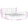Estructura cama metal con cabecero y estribo blanco 150x200 cm de , Camas y somieres - Ref: Foro24-355630, Precio: 95,01 €, D...