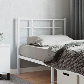 Cabecero de metal blanco 100 cm de , Cabeceros y pies de cama - Ref: Foro24-355639, Precio: 24,33 €, Descuento: %